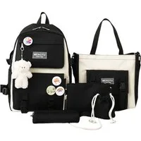 Zaewry Schulrucksack 5-teiliges Kawaii-Rucksack für Mädchen, Laptop-Tasche,Freizeitrucksack