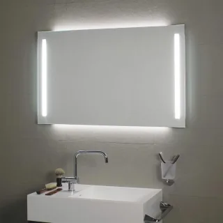 Koh-i-Noor DUO LED Spiegel mit Raumbeleuchtung und Spiegelbeleuchtung, B:80, H:80cm L45958
