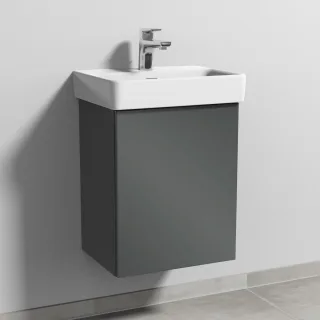 Sanipa 3way Waschtischunterbau zu Laufen Pro S Waschtisch mit 1 Tür, Anthrazit-Glanz SF78479