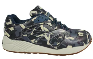 PUMA XS 850 X BWGH CAMO Blue Leder Schnüre -up Herren -Trainer 357384 01 x25a