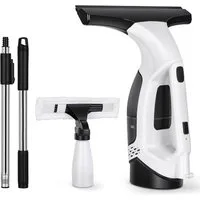 Luckice Fenstersauger Fensterputzroboter Akku-Fenstersauger Kabelloser Fenstersauger Set, (mit 150 ml Wassertank und 280mm Schaber) Geeignet für Glastüren, Fenster, Arbeitsplatten und Autoglas