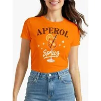 MoonWorks Print-Shirt Damen T-Shirt Spruch - Apéro Spritzgetränk - Kostümidee Mädelsabend mit Print