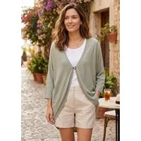 Laura Scott Strickjacke im Sommer-Look oversized, mit Verschluss und 3/4 Ärmeln