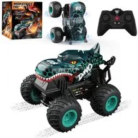 Esun RC-Auto Ferngesteuertes Auto, 2,4GHz20km/h RC Monstertruck mit Aufrecht Gehen (Packung, Komplettset), Ferngesteuerter Monster Truck, 360°Drehung, LED-Licht und Musi