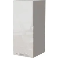 Feldmann-Wohnen Klapphängeschrank Essen (W2/30, 1-türig, 2 Einlegeböden, 1-St., Küchenhängeschrank) 30x32,5x72cm weiß - weiß Hochglanz (ES-W2/30)