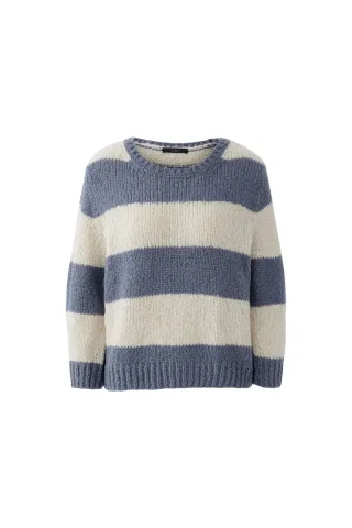 Oui - ESMY Pullover blue stone - Gr. - 40