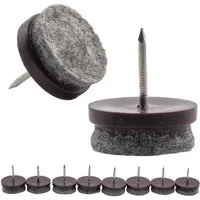 BENSON Möbelfuß 8x Möbelgleiter Filzgleiter Nagel 24mm Stuhl Tisch, (8-St), Untersetzer, Füße, Anti Kratzer