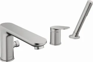 Duravit Wave 3-Loch Wannenarmatur Edelstahl Gebürstet 240x248x203 mm - WA5260000070 WA5260000070