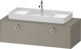 Duravit White Tulip Konsolenwaschtischunterbau wandhängend Stein Grau Seidenmatt 1300x550x408 mm - W WT4982M92920010