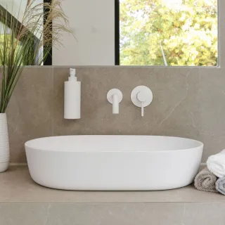 Herzbach DEEP WHITE Waschtischarmatur Unterputz, 23.203754.1.07 23.203754.1.07