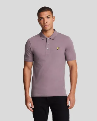 Lyle & Scott Branded Chest Logo Highland Mauve Lila Poloshirt