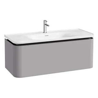 VitrA Glora Set Möbelwaschtisch + Waschtischunterschrank mit LED-Ambientebeleuchtung 120 Matt,80379 80379