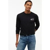 Tommy Jeans Langarmshirt SLIM SIGNATURE CHEST TEE Slim fit mit Rundhalsausschnitt