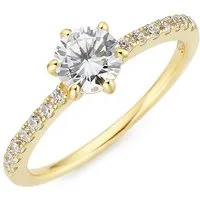 Firetti Fingerring Schmuck Geschenk Silber 925 Silberring Verlobungsring, mit Zirkonia (synth)