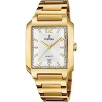 Festina Quarzuhr On The Square F20678/2, Armbanduhr, Herrenuhr, Damenuhr, Edelstahlarmband, Datum
