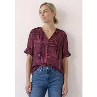 STREET ONE Kurzarmbluse Kurzarm Tunika-Sommerbluse mit grafischem Muster