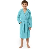 Laynenburg Kinderbademantel Frottee Bademantel für Kinder mit Kapuze aus 100% Baumwolle, in den flauschigen Größen von 110 - 176 für Mädchen, Junge, Teenager