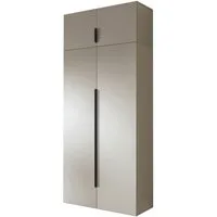 Compleo Kleiderschrank zwei Türen, Aufsatz als Option, Drehtürenschrank STELLS