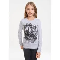 LOGOSHIRT Langarmshirt Harry Potter - Hogwarts Schloss mit coolem Frontprint