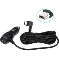 Bolwins G66C 3,5m KFZ Auto Ladegerät Adapter Kabel USB + mini USB 5pin für GPS Autoladekabel, Zigarettenanzünder Stecker, USB-Buchse + Mini-USB 5-Pin Stecker (abgewinkelt) (350 cm), 3,5 m KFZ-Ladekabel mit USB-Buchse und mini-USB-5-Pin Stecker
