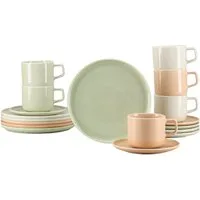 CreaTable Kaffeeservice Session Romance (18-tlg), 6 Personen, Porzellan