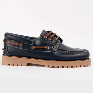 Purapiel Bootsschuh Pullnaus4 Blau