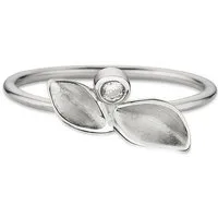 Bruno Banani Fingerring Schmuck Geschenk Silber 925 Damenring Blatt, mit Zirkonia (synth)