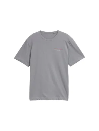 Tom Tailor - T-Shirt mit Print grau - Gr. - XL