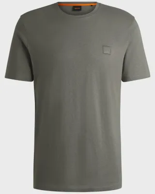 BOSS Orange Tales Herren Baumwoll-Jersey T-Shirt mit Logo-Patch