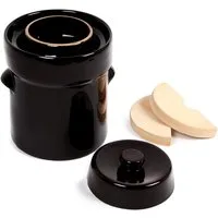 MS-Steinzeug Fermentationsglas Gärtopf 3-30L Braun Marone, (hochwertig gebrannt, langlebig, Steinzeug, mit Rezept), Fermentieren, Einmachen, Milchsäuregärung, Konservieren