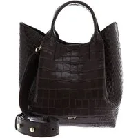 Abro Schultertasche Shopper Essential (Set, 2-tlg), aus echtem Leder