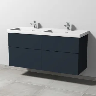 Sanipa 3way Waschtischunterbau zu Villeroy & Boch Subway 3.0 Waschtisch mit 4 Auszügen, Marine-Matt SP8511R