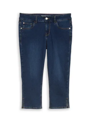 Denim Tom Tailor - TTJONA SKINNY Capri Jeans used dark stone blue denim - Gr. - 28