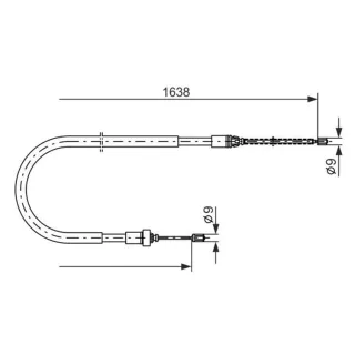 Bosch Handbremsseil hinten Peugeot 206 206+