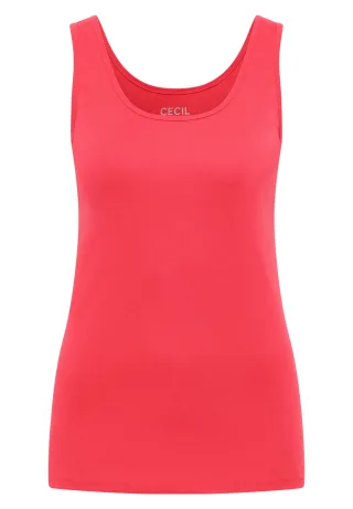 CECIL - Basic Top aus reiner Baumwolle coral - Gr. - XL