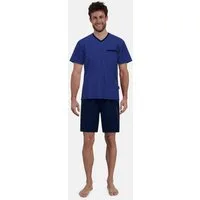 GÖTZBURG Shorty Waterford (2 tlg) Kurzarm, V-Ausschnitt, kurze Hose, Baumwollmix, atmungsaktiv, bequem