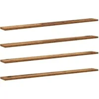 vidaXL Bücherregal Regalbrett 4 pcs Braun 100 x 10 x 1,5 cm Holzwerkstoff, 4-tlg.