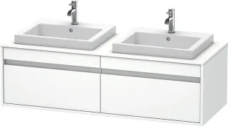 Duravit Ketho Konsolenwaschtischunterbau wandhängend Weiß Matt 1400x550x426 mm - KT6797B1818 KT6797B1818