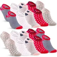 sockenkauf24 Sneakersocken 10 Paar Kinder Sneaker Socken Jungen & Mädchen Baumwolle Kindersocken (56271, 35-38) WP