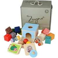 Zayno Greifspielzeug "Montessori" Spieleset 7-12 Monate (Packung, 1-tlg., Beflügelt die Fantasie deines Kindes), Unterstützt erste motorische Fähigkeiten