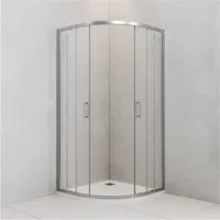 welltime Runddusche Summer Deluxe, BxT: 80x80 cm, Einscheibensicherheitsglas, Der Klassiker mit verbessertem Rahmen und neuem Rollensystem
