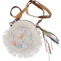 Guru-Shop Schultertasche Boho Schultertasche, Hippie Tasche mit Fransen..
