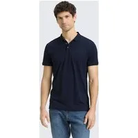 TOM TAILOR Poloshirt Poloshirts Fitted Poloshirt mit Logo-Print