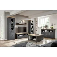 OTTO home Wohnwand Westminster, (Set, 4-St., Vitrine, Lowboard, Standregal, Wandregal), im romantischen Landhausstil