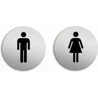 OFFORM DESIGN Hinweisschild WC Toilette Damen Herren Toilettenschilder 2er Set Ø 100 mm, (1 St)