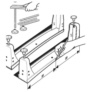 LAUFEN Wannenfuss 2961720000001 höhenverstellbar 13,5-19 cm, starre Form