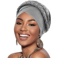 Zaewry Turbanmütze Afrikanischer Damen Geflecht Kopfbedeckung Kopftücher Chemo Kappe