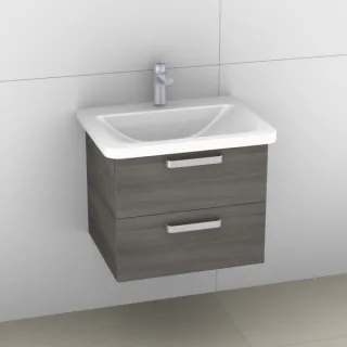Artiqua 412 Waschtischunterschrank für Tonic II K0878 Graphit Struktur quer, 412-WU2L-I49-7070-401 412-WU2L-I49-7070-401