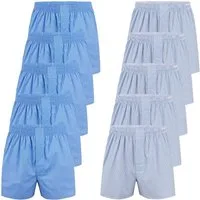 City Life Boxershorts Herren Unterhosen Baumwolle Webboxer (10er Pack) Sparpack S - 4XL (1-St)