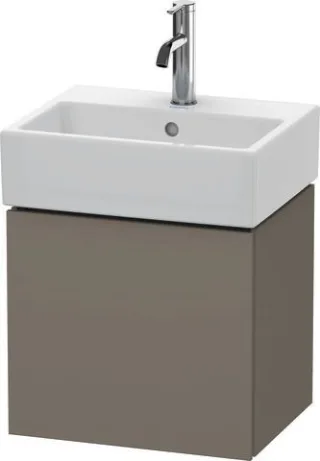 Duravit L-Cube Waschtischunterbau wandhängend Flanell Grau Seidenmatt 434x341x400 mm - LC6245R9090 LC6245R9090